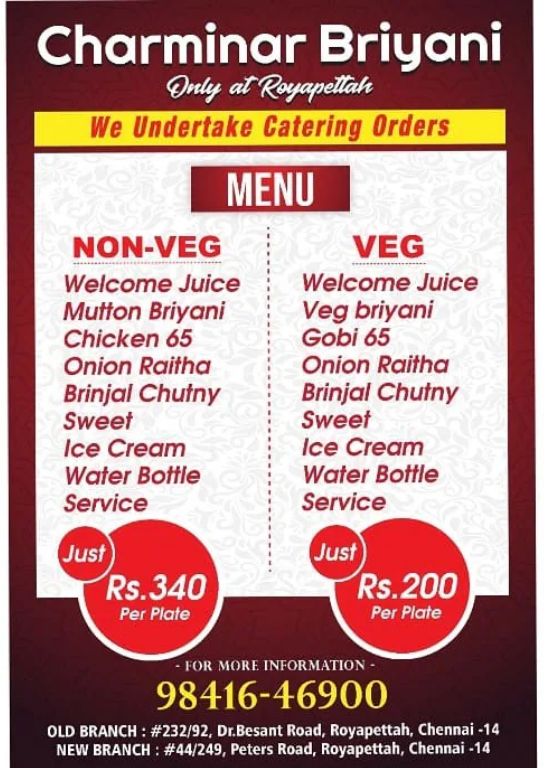 Charminar Biryani Chennai